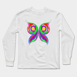 Butterfly Or Owl Abstract Long Sleeve T-Shirt